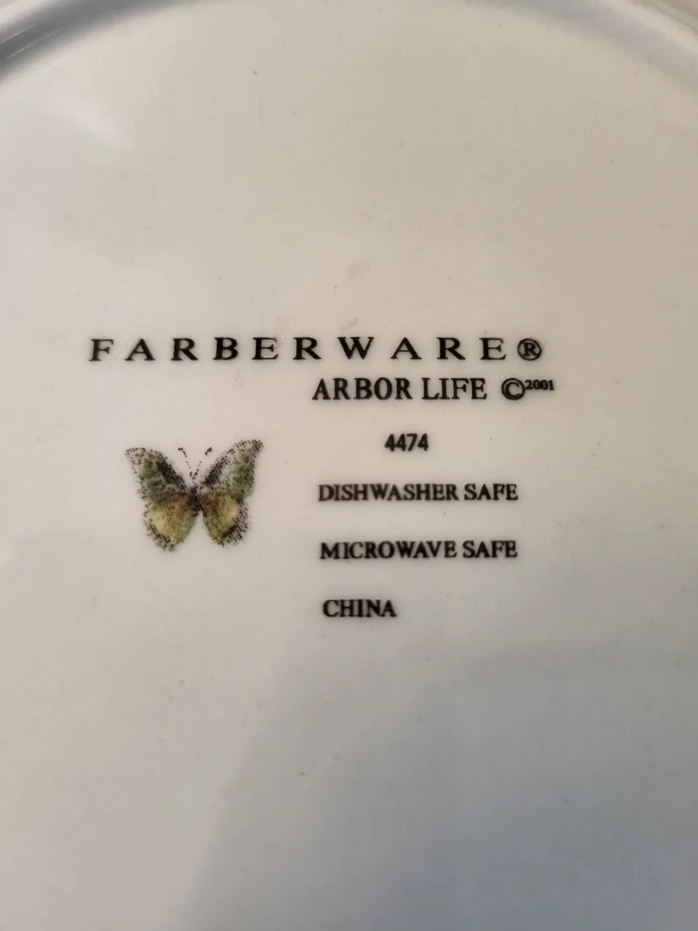 S/4 Vintage Farberware ARBOR LIFE Salad Plates Nuthatch/Bluebird